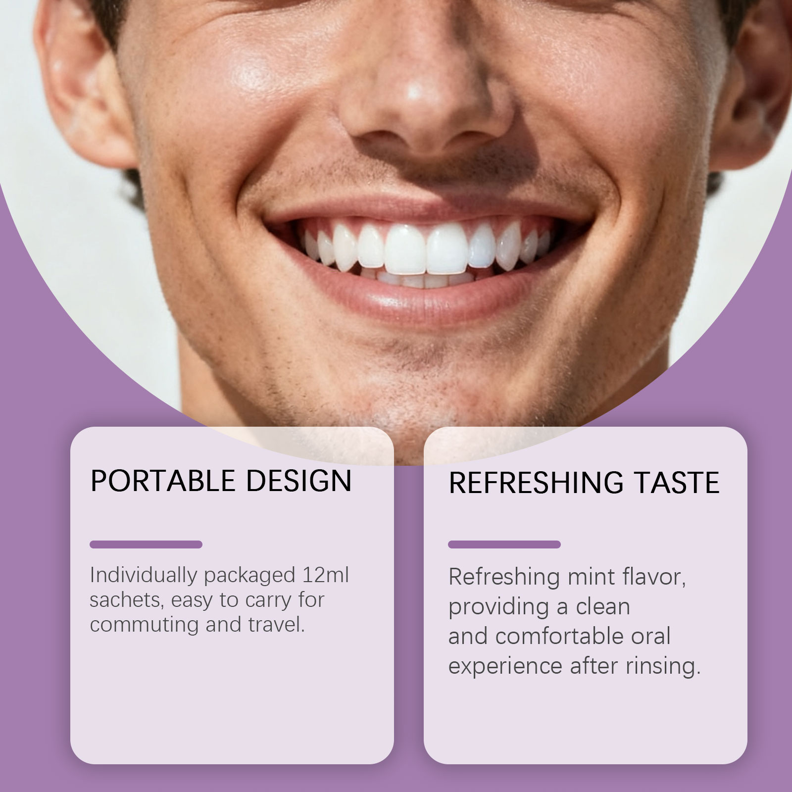 غسول فم بنفسجي لتبييض الأسنان  - مراجعة Teeth Whitening Mouthwash وسعره